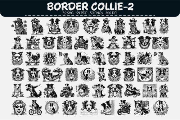 Border Collie Vector Clipart – 59 Design: A Versatile Resource for Creators