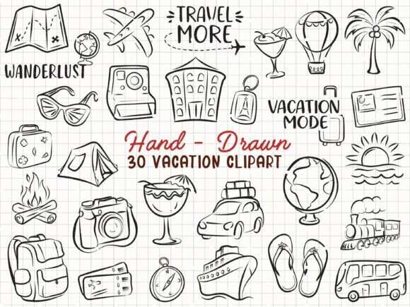 Bringing Your Travel Stories to Life with Vacation SVG Travel Clipart Doodle