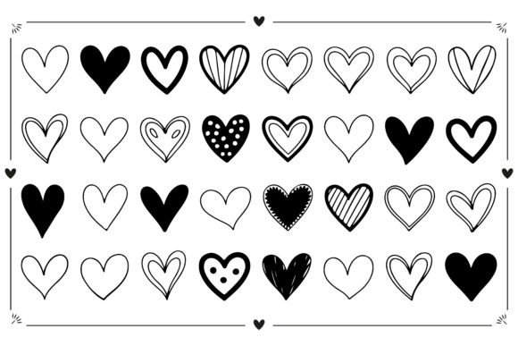 Elevating Digital Design with the Versatile Appeal of Cute Heart Vector Graphics