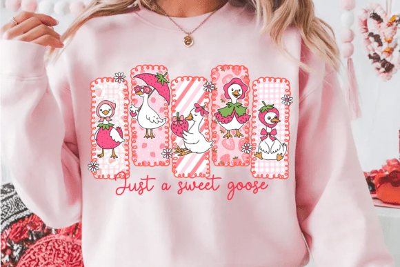 Enhancing Creative Projects with Just a Sweet Goose PNG and Strawberry PNG Designs