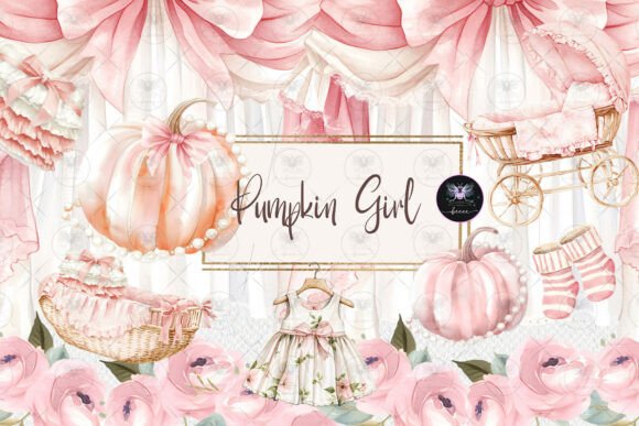 Integrating Pumpkin Girl Watercolor Clipart into Your Autumn Design Workflow