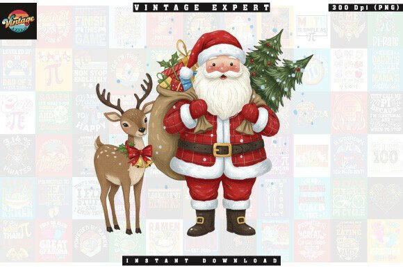 Integrating the Cozy Santa and Reindeer Christmas PNG into Your Holiday Design Workflow