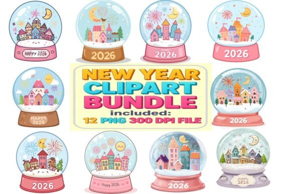 Integrating the New Year Snow Globe Clipart Bundle 2026 into Your Creative Workflow