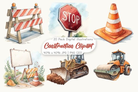 Integrating the Watercolor Construction Clipart Bundle into Professional Design Workflows