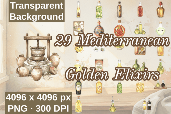 Olive Oil Bottle Clipart PNG Collection
