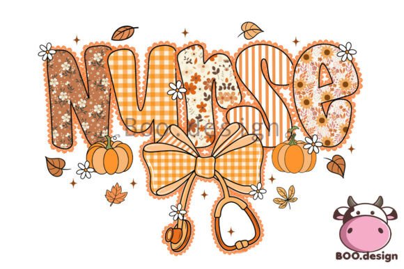 Preppy Nurse Fall PNG: Autumn Style