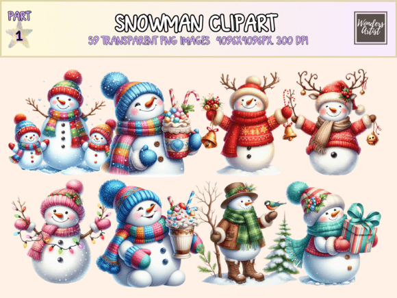 Snowman Clipart: Add Frosty Cheer
