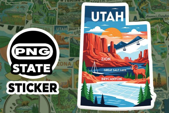 Strategic Branding and Creative Utility with the Utah Sticker PNG SVG State Outline