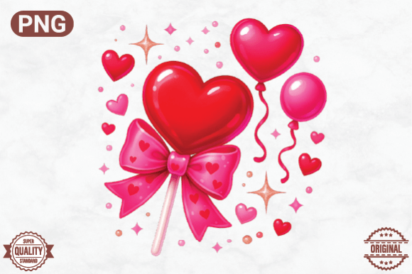 Valentine Heart Lollipop Clipart Guide