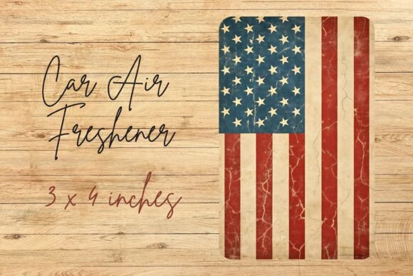 Vintage USA Flag Car Air Freshener PNG: A Guide to High-Quality Sublimation Design